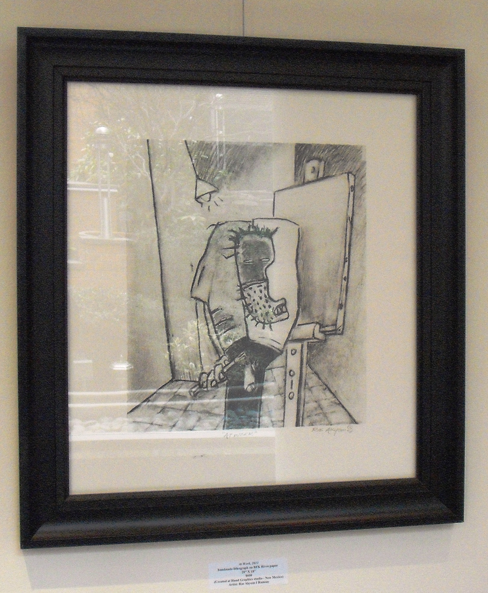 Ras Akyem I Ramsay - Barbados - At Work-Handmade Lithograph